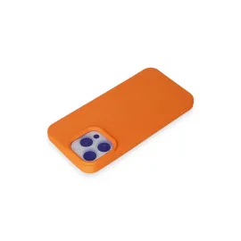 Newface Iphone 15 Pro Max Kılıf Nano Içi Kadife Silikon - Turuncu