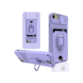 Newface Iphone 6 Kılıf Zuma Kartvizitli Yüzüklü Silikon - Lila