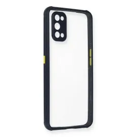 Newface Realme 7 Pro Kılıf Miami Şeffaf Silikon - Lacivert