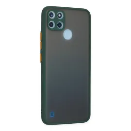 Newface Realme C21Y Kılıf Montreal Silikon Kapak - Yeşil