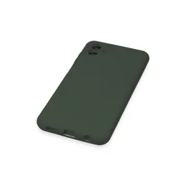Newface Samsung Galaxy A04E Kılıf Nano Içi Kadife Silikon - Koyu Yeşil