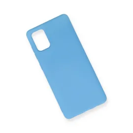 Newface Samsung Galaxy A71 Kılıf Nano Içi Kadife Silikon - Mavi
