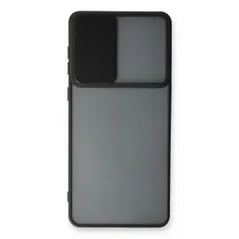 Newface Samsung Galaxy A73 5G Kılıf Palm Buzlu Kamera Sürgülü Silikon - Siyah