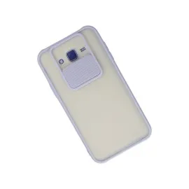 Newface Samsung Galaxy J7 Kılıf Palm Buzlu Kamera Sürgülü Silikon - Lila