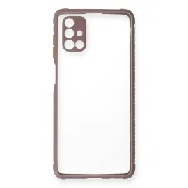 Newface Samsung Galaxy M51 Kılıf Miami Şeffaf Silikon - Açık Mor