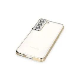 Newface Samsung Galaxy S22 Kılıf Razer Lensli Silikon - Gold