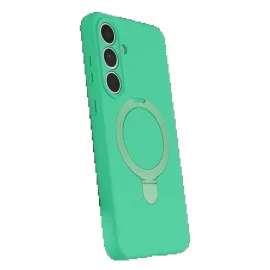 Newface Samsung Galaxy S24 Fe Regal Magsafe Standlı Kapak - Yeşil