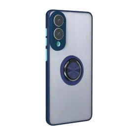 Newface Samsung Galaxy S25 Edge Kılıf Montreal Yüzüklü Silikon Kapak - Lacivert