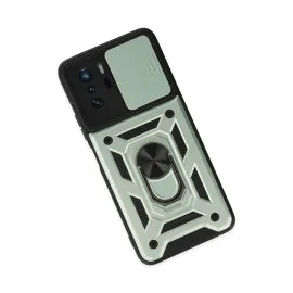 Newface Xiaomi Poco X3 Gt Kılıf Pars Lens Yüzüklü Silikon - Yeşil