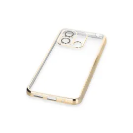 Newface Xiaomi Redmi 12C Kılıf Razer Lensli Silikon - Gold