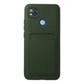 Newface Xiaomi Redmi 9C Kılıf Kelvin Kartvizitli Silikon - Koyu Yeşil