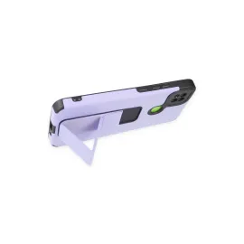 Newface Xiaomi Redmi 9C Kılıf Mega Standlı Silikon - Lila