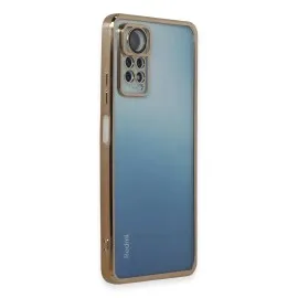 Newface Xiaomi Redmi Note 11 Pro Kılıf Razer Lensli Silikon - Gold