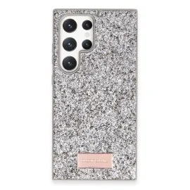 Onegif Samsung Galaxy S24 Ultra Bright Simli Kapak - Gümüş