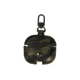 Newface Airpods Pro 2 (2.nesil) Çanta Kamuflaj Deri Kılıf - Haki Yeşil