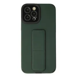 Newface Iphone 12 Pro Max Kılıf Mega Standlı Silikon - Yeşil