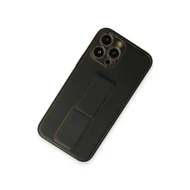 Newface Iphone 13 Pro Kılıf Coco Deri Standlı Kapak - Siyah