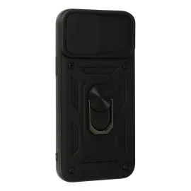 Newface Iphone 13 Pro Max Kılıf Pars Lens Yüzüklü Silikon - Siyah