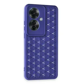 Newface Oppo Reno 11F Kılıf Petek Silikon Kapak - Lacivert
