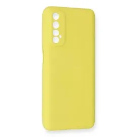 Newface Realme 7 Kılıf Nano Içi Kadife Silikon - Sarı