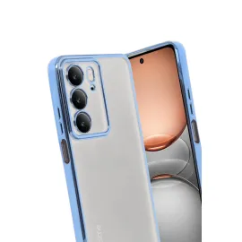 Newface Realme C75 4G Kılıf Razer Lensli Silikon - Açık Mavi