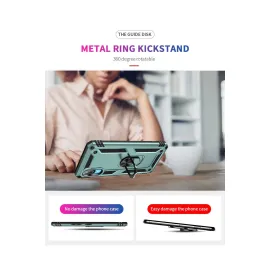 Newface Samsung Galaxy A02 Kılıf Sofya Yüzüklü Silikon Kapak - Yeşil