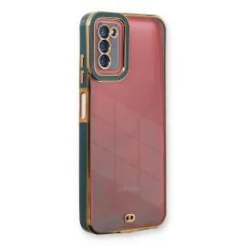 Newface Samsung Galaxy A03S Kılıf Liva Lens Silikon - Yeşil