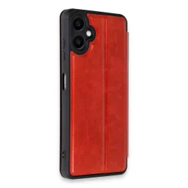 Newface Samsung Galaxy A07 Flip Cover - Kırmızı