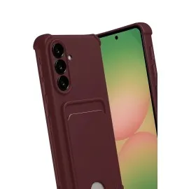 Newface Samsung Galaxy A17 5G Kelvin Kartvizitli Silikon - Bordo