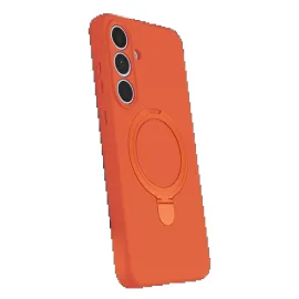 Newface Samsung Galaxy S24 FE Regal Magsafe Standlı Kapak - Turuncu