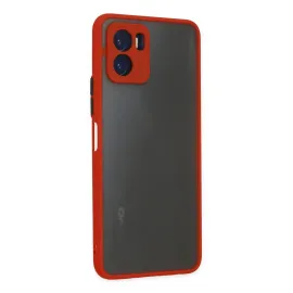 Newface Vivo Y15S Kılıf Montreal Silikon Kapak - Kırmızı