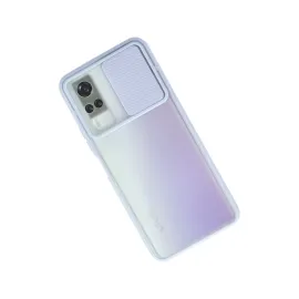 Newface Vivo Y53S Kılıf Palm Buzlu Kamera Sürgülü Silikon - Lila