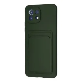 Newface Xiaomi Mi 11 Kılıf Kelvin Kartvizitli Silikon - Koyu Yeşil