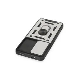 Newface Xiaomi Mi 12T Pro Kılıf Pars Lens Yüzüklü Silikon - Gümüş