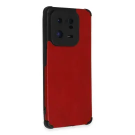 Newface Xiaomi Mi 13 Pro Kılıf Loop Deri Silikon - Kırmızı