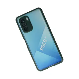 Newface Xiaomi Poco F3 Kılıf Miami Şeffaf Silikon - Koyu Yeşil