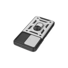 Newface Xiaomi Poco X3 Gt Kılıf Pars Lens Yüzüklü Silikon - Gümüş