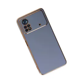 Newface Xiaomi Poco X4 Pro 5G Kılıf Volet Silikon - Mavi