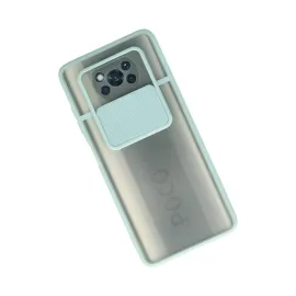 Newface Xiaomi Pocophone X3 Kılıf Palm Buzlu Kamera Sürgülü Silikon - Turkuaz