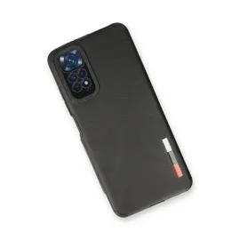 Newface Xiaomi Redmi Note 11 Kılıf Loop Deri Silikon - Siyah