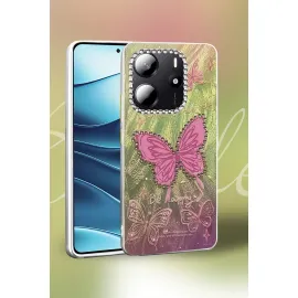 Newface Xiaomi Redmi Note 14 4G Kılıf Blade Aynalı Desenli Kapak - Desen 3