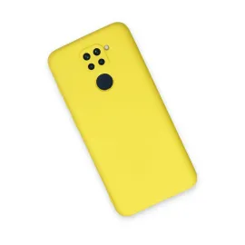 Newface Xiaomi Redmi Note 9 Kılıf Nano Içi Kadife Silikon - Sarı