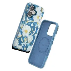 Onegif Iphone 16 Flower Series Magsafe Kapak - Mavi