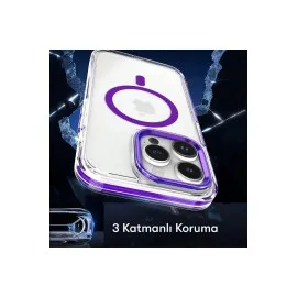 Joko Iphone 14 Pro Bella Magsafe Kapak - Derin Mor