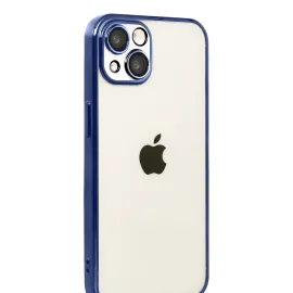 Newface Apple Iphone 15 Razer Lensli Silikon - Lacivert