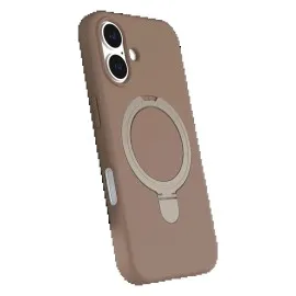 Newface Apple iPhone 16 Regal Magsafe Standlı Kapak - Çöl Titanyum