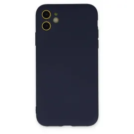 Newface Iphone 11 Kılıf Nano Içi Kadife Silikon - Lacivert