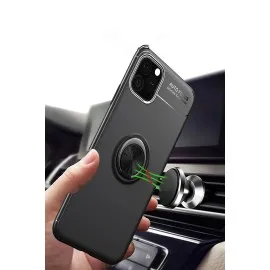 Newface Iphone 11 Pro Kılıf Range Yüzüklü Silikon - Kırmızı