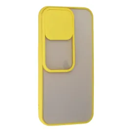 Newface Iphone 13 Pro Kılıf Palm Buzlu Kamera Sürgülü Silikon - Sarı