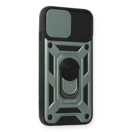 Newface Iphone 6 Kılıf Pars Lens Yüzüklü Silikon - Yeşil